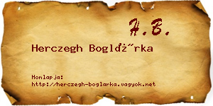 Herczegh Boglárka névjegykártya